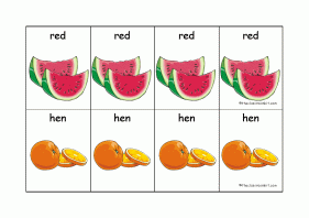 Fruit Go Fish Game - cvc - e words