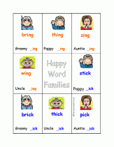 happy word families