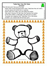 teddy bear dice roll game